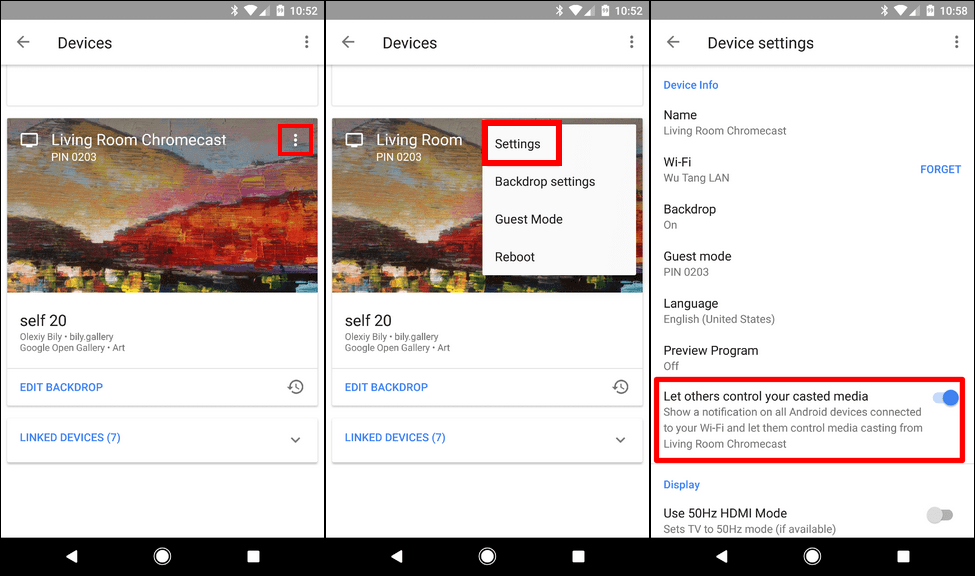 How to Stop Chromecast Notifying all Android Devices Connected to your